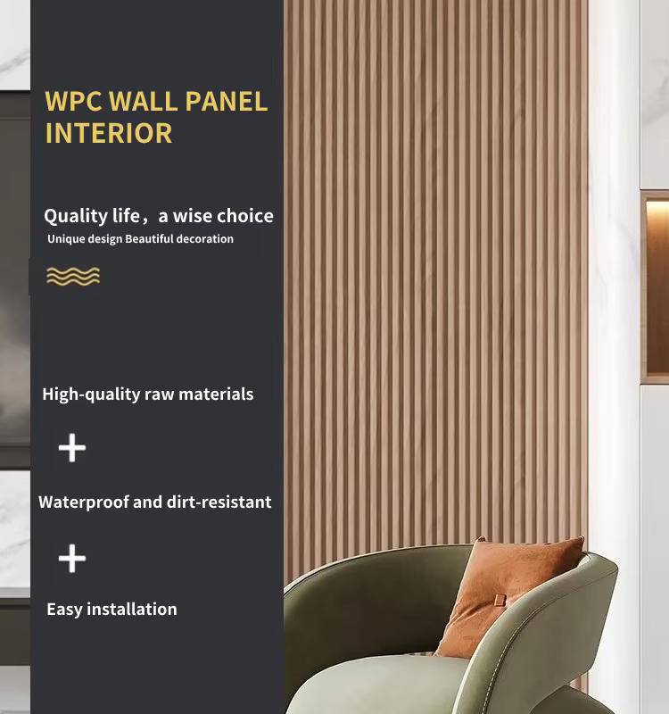 Fluted Panels 150x3000mm WPC Slated Wall Panel - Wooden - Kat Mar Sports LLC