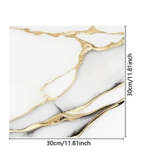 10pcs of PVC golden grey wall tiles sticker -30x30 cm - Kat Mar Sports LLC