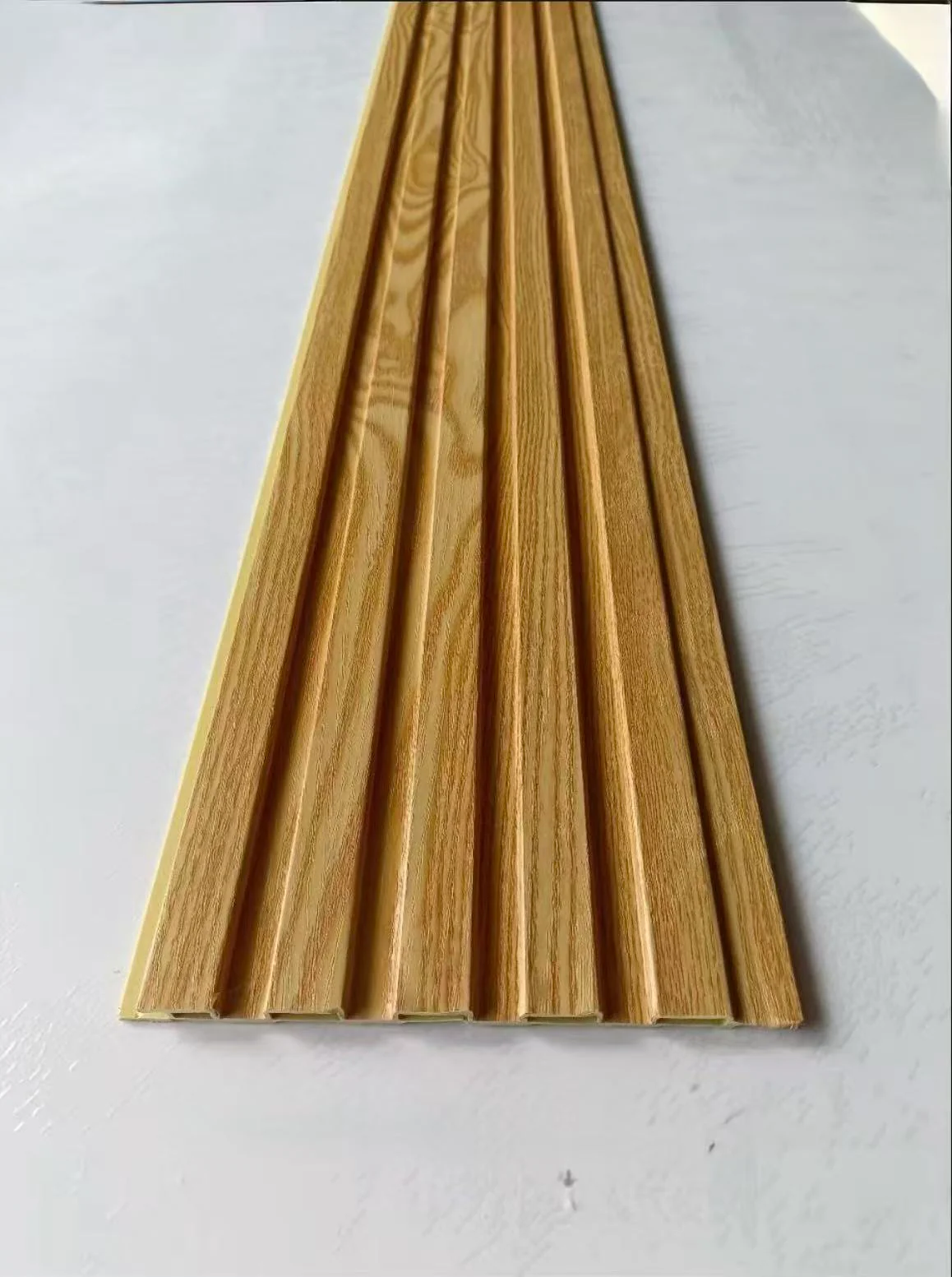 Fluted Panels 159x3000mm WPC Slated Wall Panel- Light Oak Color - Kat Mar Sports LLC