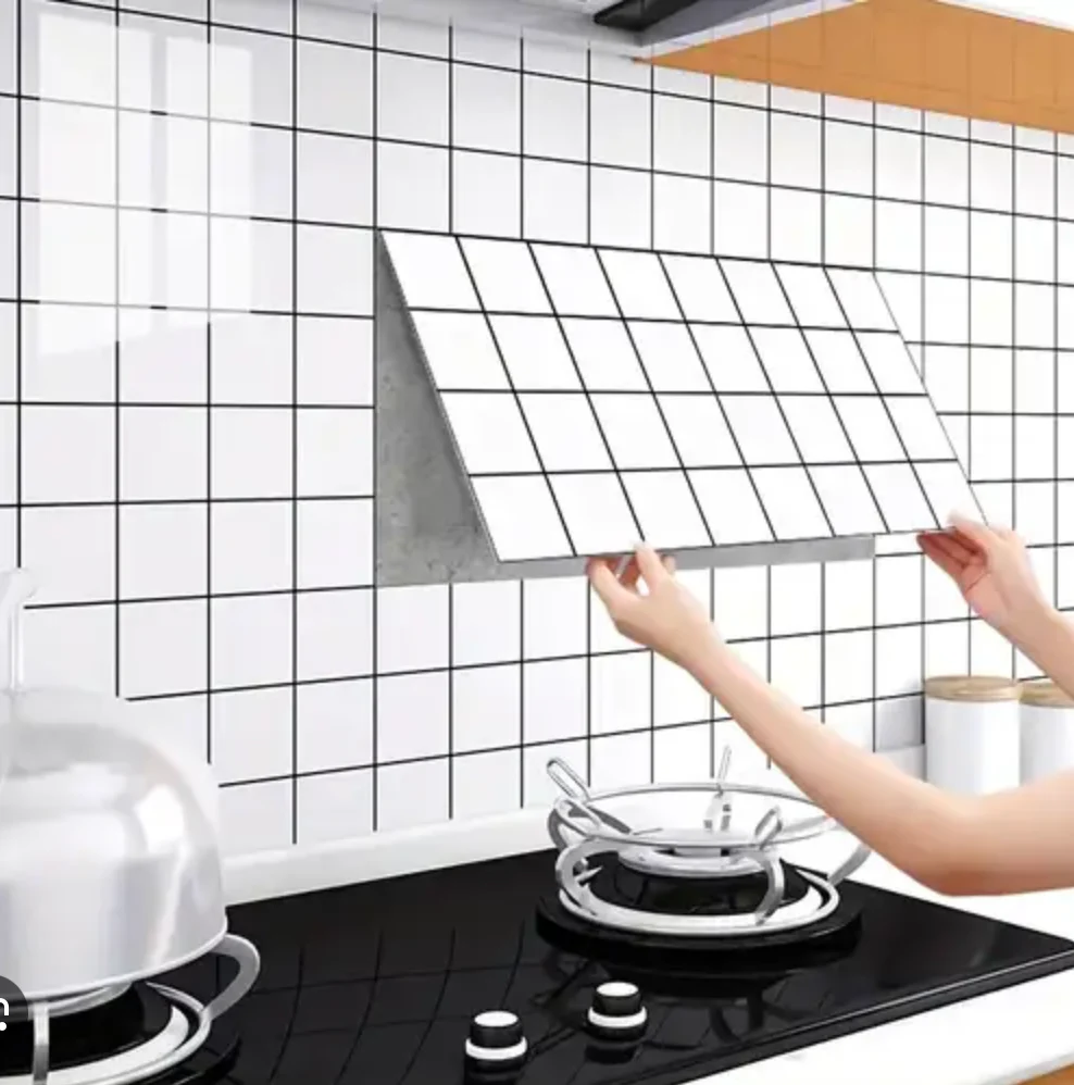 10pcs of PVC Square pattern wall tiles sticker -30x60 cm - Kat Mar Sports LLC
