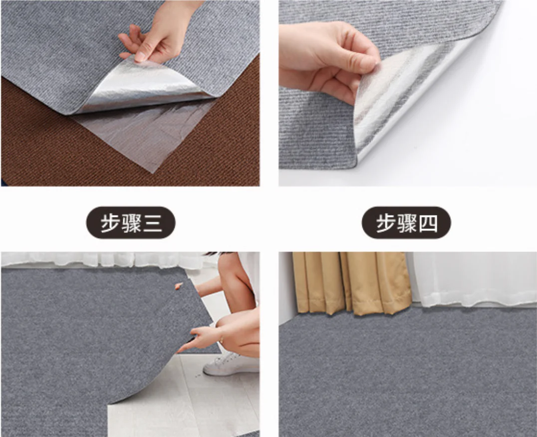 Self-Adhesive Carpet Tiles 60x60cm Black/Dark Grey - Kat Mar Sports LLC