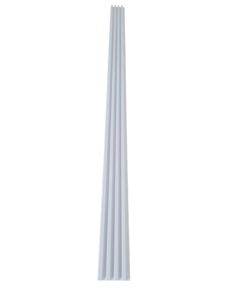 Fluted Panels 150x3000mm WPC Slated Wall Panel - White - Kat Mar Sports LLC