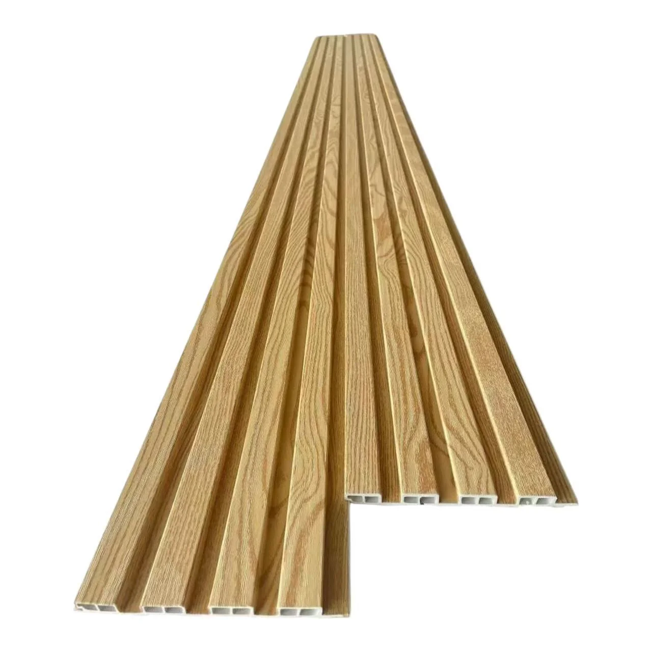 Fluted Panels 159x3000mm WPC Slated Wall Panel- Light Oak Color - Kat Mar Sports LLC