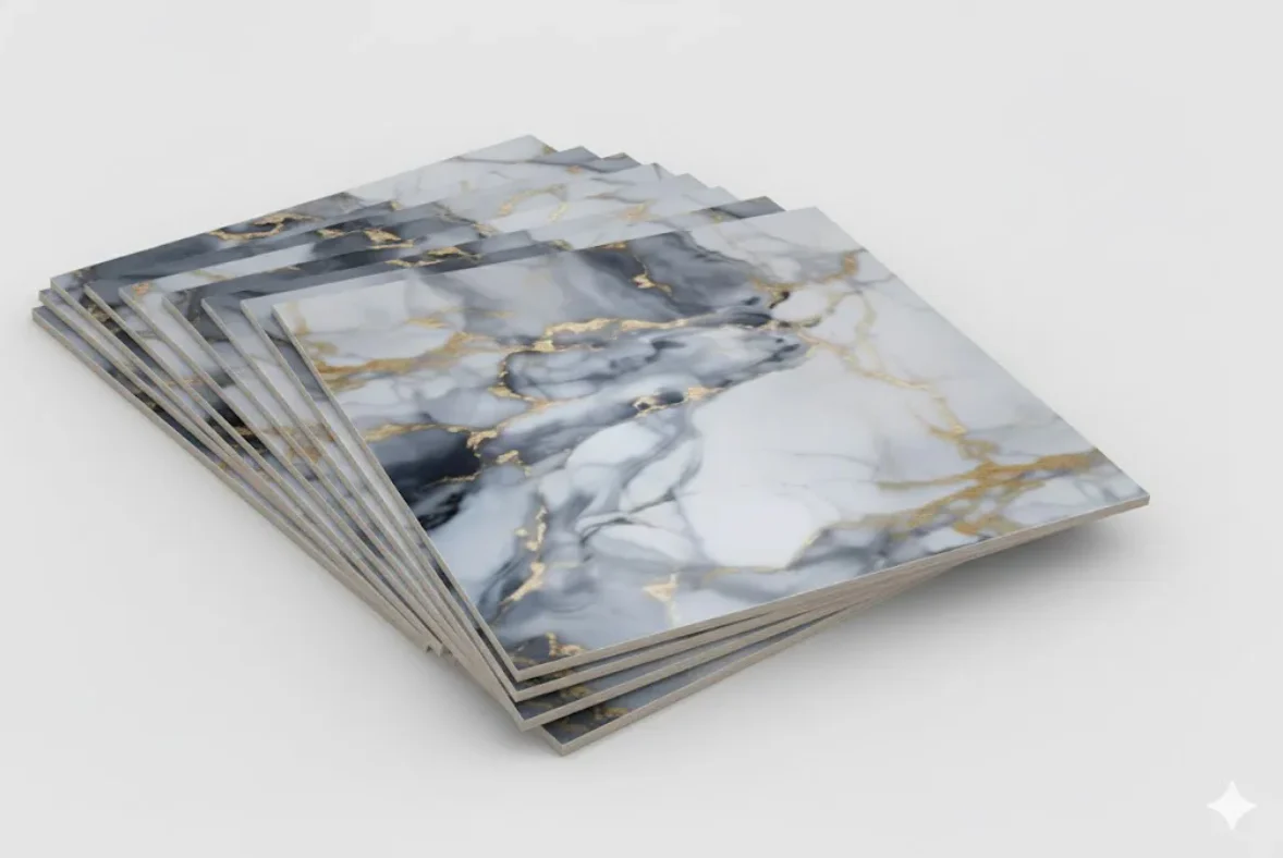 10pcs of PVC modern marble wall tiles sticker -30x30 cm - Kat Mar Sports LLC